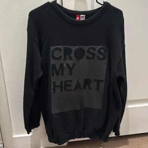 Black oversized crewneck sweater size small